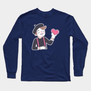 Cute Mime Heart My Heart Long Sleeve T-Shirt